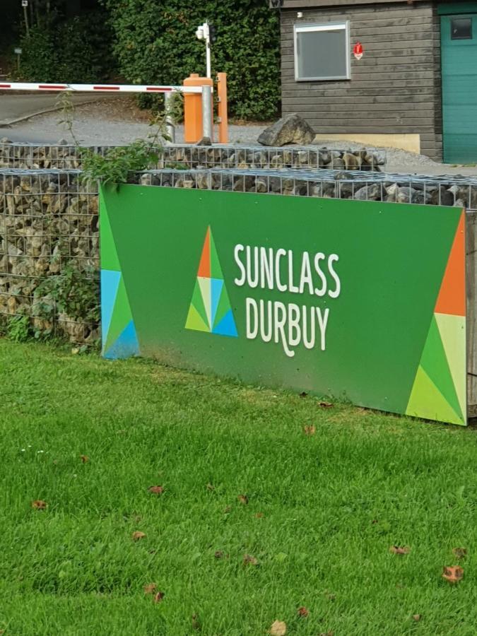 Boshuisje Durbuy Met Zwembad Op Het Park Exterior foto