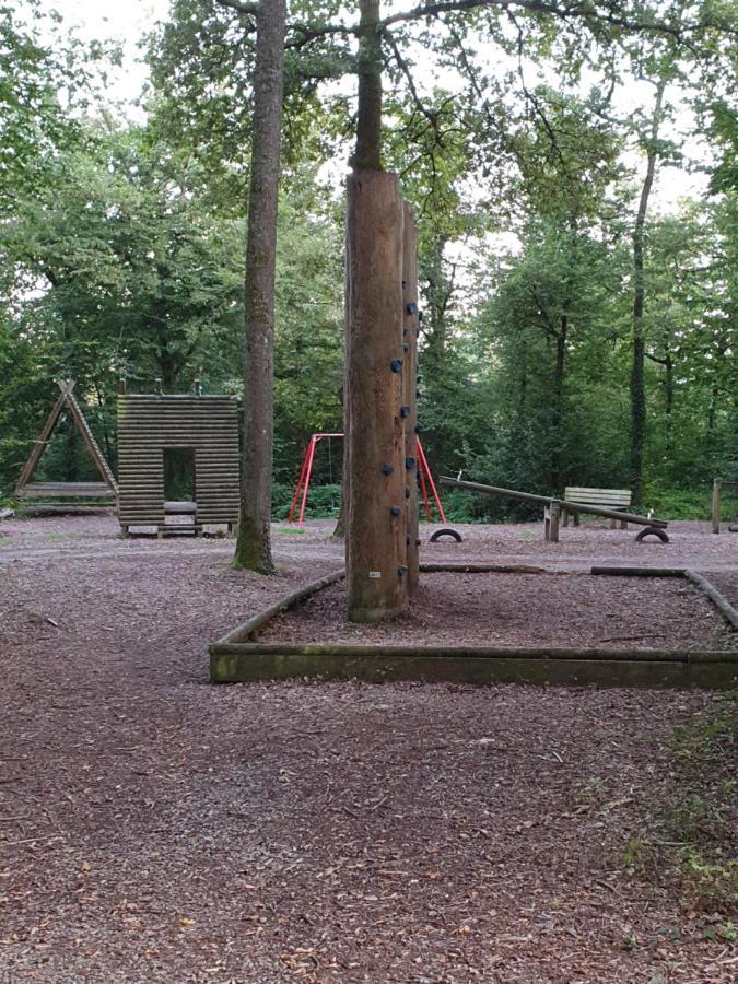 Boshuisje Durbuy Met Zwembad Op Het Park Exterior foto